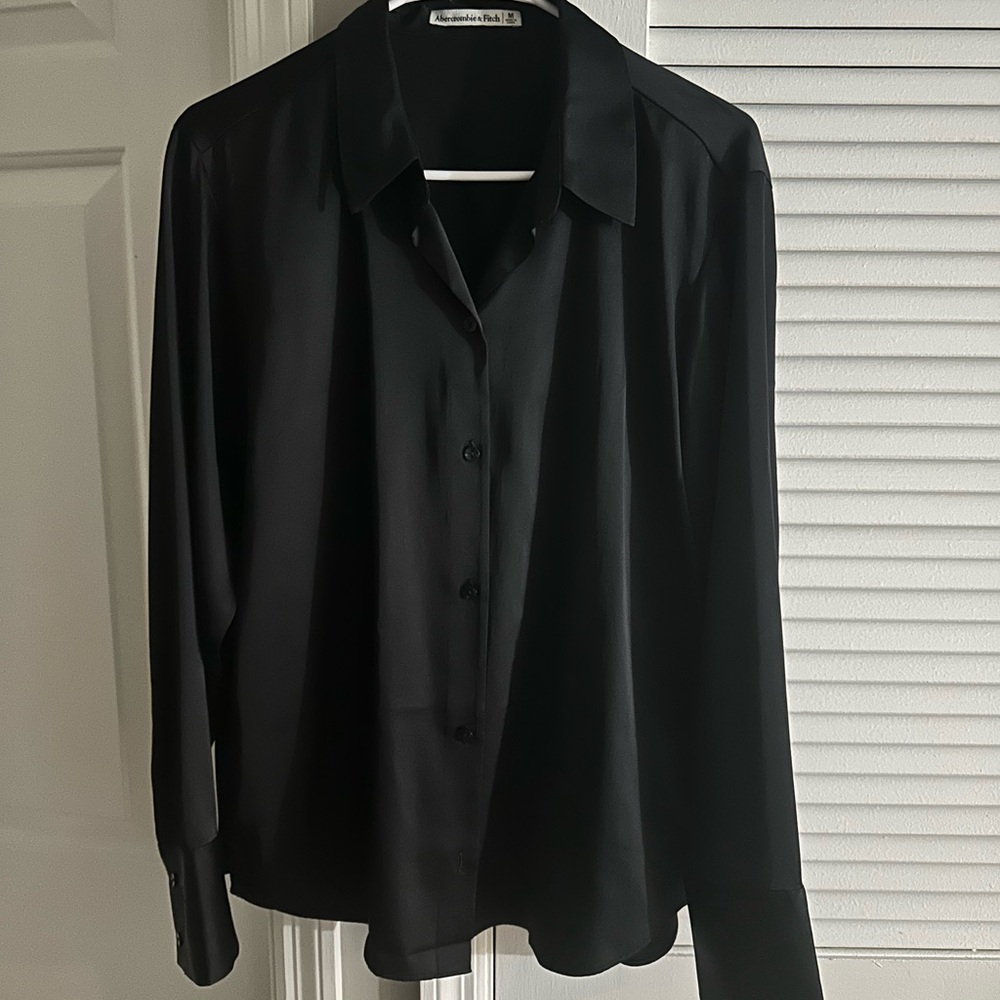 Abercrombie Black Satin Shirt